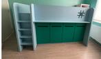 Halfhoogslaper met opbergkasten, Maison & Meubles, Chambre à coucher | Lits superposés & Lits mezzanines, 90 cm, Lit mi-hauteur mezzanine