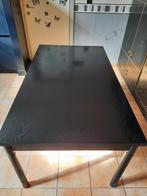 Zwarte eettafel, Huis en Inrichting, Tafels | Eettafels, Ophalen, Gebruikt, Rechthoekig