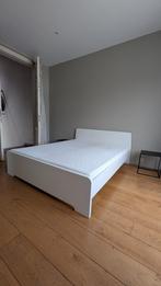 IKEA bed ASKVOLL 160x200 met ABYGDA matras, Huis en Inrichting, Ophalen, Gebruikt, Wit, Tweepersoons
