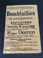 Affiche uit 1936 - Boschtaillien en plantsoenen Westvleteren, Envoi, Utilisé, Rectangulaire horizontal