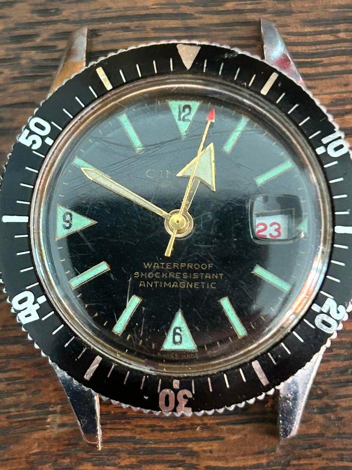 Rare Cimier de plongée scuba, Handtassen en Accessoires, Horloges | Heren, Gebruikt, Polshorloge, Overige merken, Ophalen of Verzenden