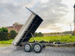 750k 2-assige kiepaanhanger met kantel/kiepwagen.Alles werkt, Auto diversen, Aanhangers en Bagagewagens, Ophalen of Verzenden