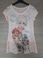T-shirt Guess rose clair avec image femme taille XS, Comme neuf, Manches courtes, Taille 34 (XS) ou plus petite, Rose