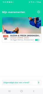 Suzan en Freek 1 juni - 2 tickets, Twee personen, Juni