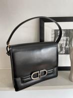 Vintage model Delvaux handtas - zwart, Comme neuf, Noir, Sac à main, Enlèvement ou Envoi