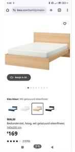 Ikea Malm bed twijfelaar 140x200m gedemonteerd, Ophalen, Zo goed als nieuw, Twijfelaar