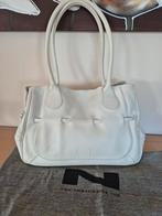 NATHAN wit LEDER handtas, Handtassen en Accessoires, Tassen | Damestassen, Ophalen of Verzenden, Zo goed als nieuw, Wit, Handtas