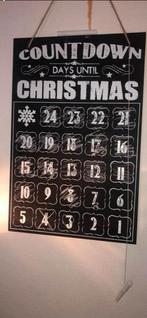 Christmas countdown deco (Blackboard + chalk, Ophalen, Zo goed als nieuw