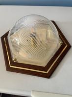Mooie plafond lamp zes hoekig  35x40, Ophalen, Zo goed als nieuw, Hout