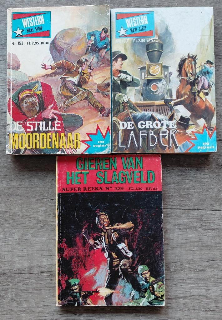 Western Maxi strip (x2) en Superreeks (x1), Boeken, Stripverhalen, Gelezen, Meerdere stripboeken, Verzenden