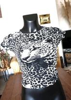 origineel wild tijger stretch meegaand T-shirt, Vêtements | Femmes, T-shirts, Manches courtes, Taille 36 (S), Noir, Rectangle Blanc Paris