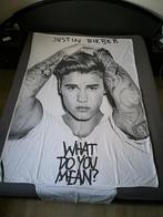Housse de couette "Justin Bieber" 1 personne + sa taie, Gebruikt, Eenpersoons, Wit, Dekbedovertrek