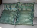4 coussins assortis ., Ophalen of Verzenden, Nieuw, Groen, Vierkant