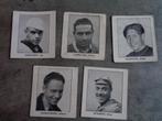 Wielrenners  prenten BELGIAN CHEWING GUM 50s Baanreuzen 5x, Verzenden