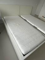 Eenpersoons bed, wit met 2 bedlades, Ophalen, 90 cm, Eenpersoons, Zo goed als nieuw