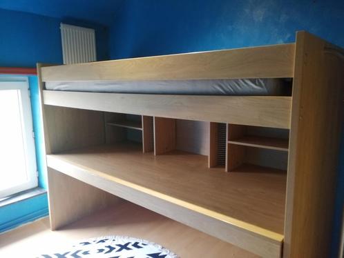 Lit mezzanine avec bureau, Kinderen en Baby's, Kinderkamer | Stapelbedden en Hoogslapers, Gebruikt, Hoogslaper, Ophalen