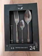 Black cutlery set 24 pieces inox - nieuw, Nieuw, Ophalen of Verzenden