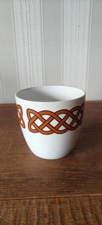 Keramieken bloempot met Keltisch motief – decoratief, Gebruikt, Rond, Binnen, Ophalen of Verzenden