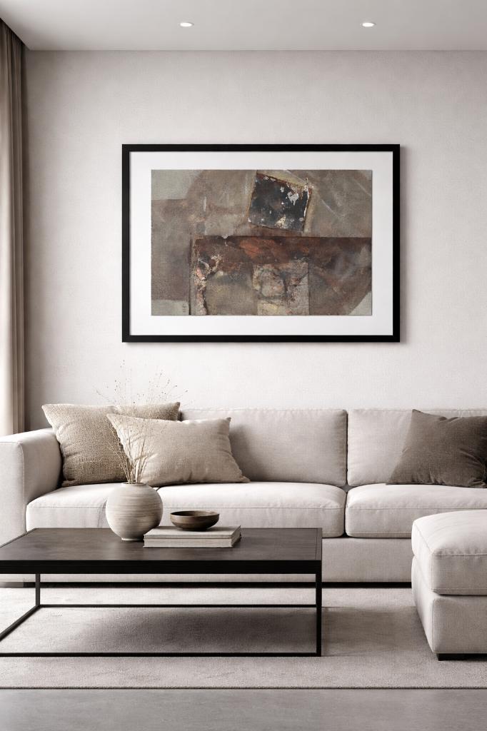 Vlakken, Antiek en Kunst, Kunst | Schilderijen | Abstract, Ophalen of Verzenden