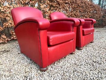 2 echte Art Deco Cigar Club Fauteuils tot leven gebracht!  beschikbaar voor biedingen