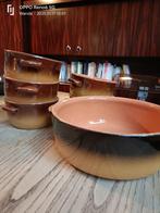 Oude retro aardewerk ovenschalen set, Ophalen of Verzenden, Gebruikt, Overige materialen, Overige typen