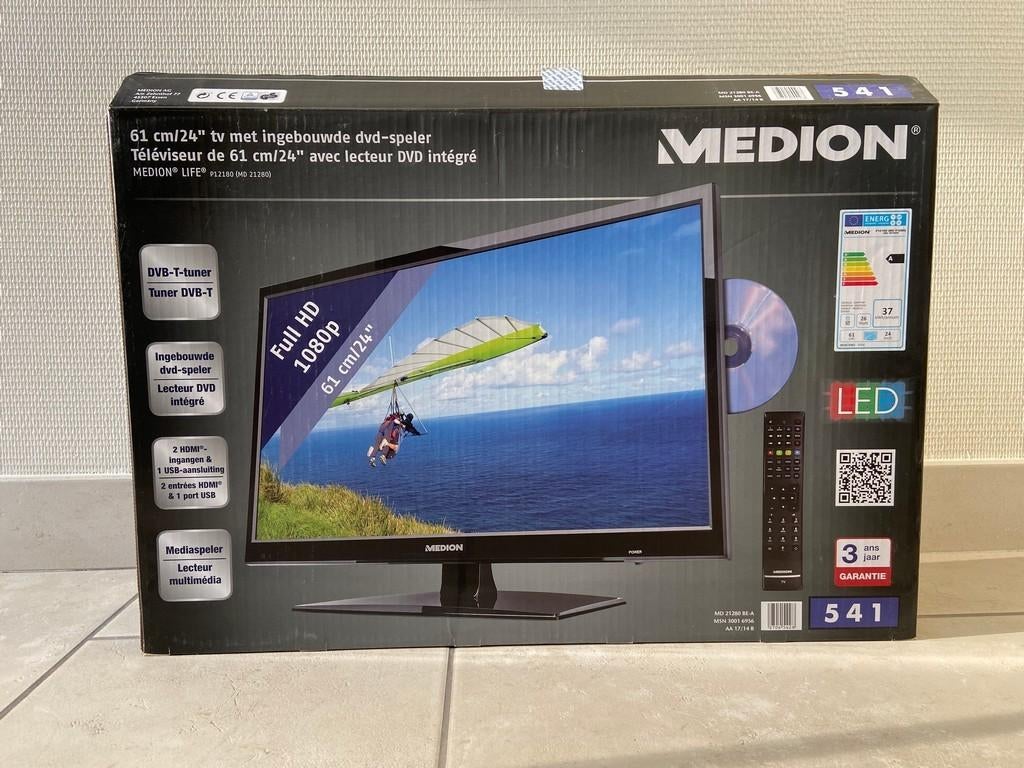 Medion tv MD 21280 met ingebouwde dvd-speler - 61cm/24-inch, TV, Hi-fi & Vidéo, Télévisions, Utilisé, LCD, 60 à 80 cm, Autres marques