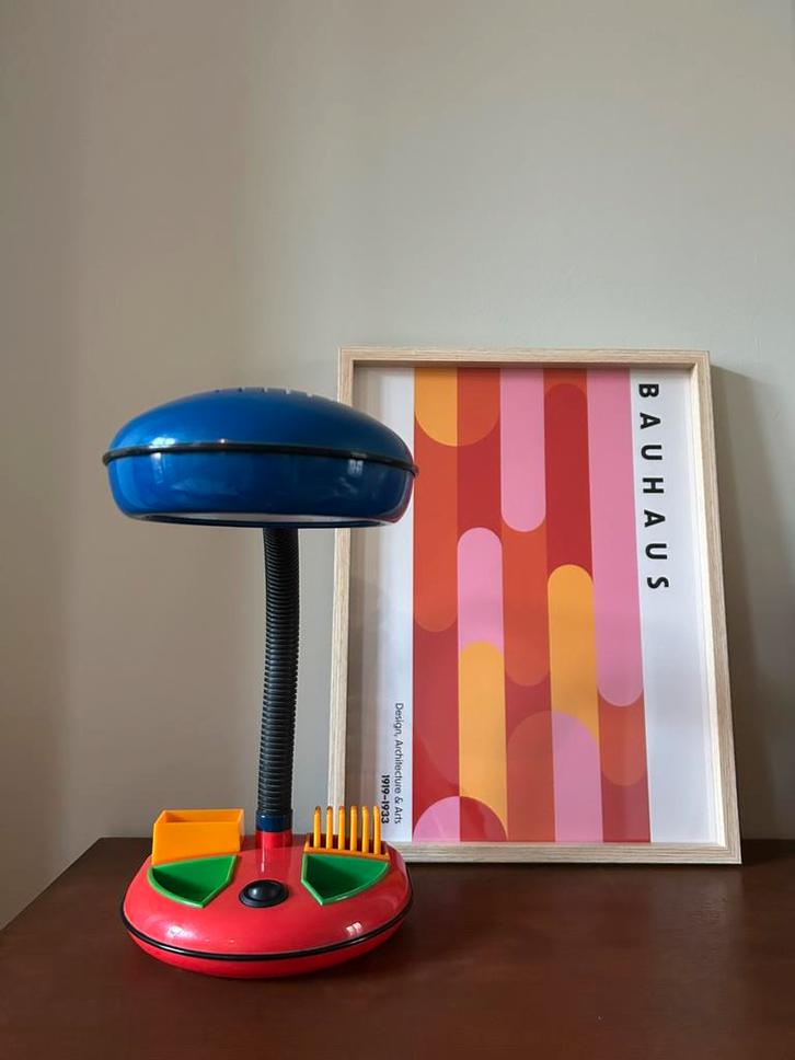 Bureaulamp - Kyoji Tanaka Voor Konijn Tanaka ‘80, Huis en Inrichting, Lampen | Tafellampen, Gebruikt, Minder dan 50 cm, Kunststof