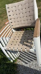 Tuintafel met 6 stoelen, Tuin en Terras, Tuinstoelen, Ophalen, Gebruikt, Hout, Stapelbaar