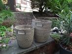 2 plantenbakken, donkergrijs/beige, binnen/buiten (Ikea), Tuin en Terras, Bloempotten, 25 tot 40 cm, Overige materialen, Verzenden