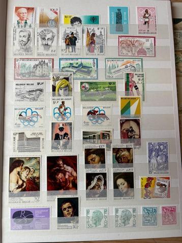 Postzegels België 1970 tem 1977en deeltje allerlei .Postfris beschikbaar voor biedingen