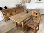 eetplaats massief eik, Huis en Inrichting, Ophalen, Zo goed als nieuw, Eikenhout