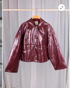 Bordeauxrode korte leren jas van FRNCH, Kleding | Dames, Ophalen, Nieuw, Maat 34 (XS) of kleiner, FRNCH