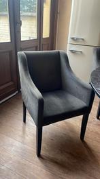 4 eetkamerstoelen Woood in fluweel groen., Huis en Inrichting, Fauteuils, Ophalen, Gebruikt