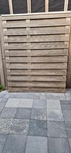 Tuinschermen Bankirai met hardhouten palen, Tuin en Terras, Tuinschermen, Ophalen, Zo goed als nieuw, Hout, 150 tot 200 cm