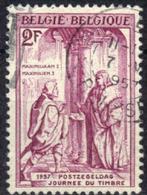Belgie 1957 - Yvert/OBP 1011 - Dag van de postzegel (ST), Verzenden, Staatshoofden, Gestempeld, Gestempeld