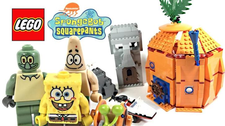 Lego Spongebob Squarepants Squidward Patrick House Set 3837, Kinderen en Baby's, Speelgoed | Duplo en Lego, Zo goed als nieuw