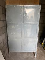 Vintage industriële lockerkast met 6 vakken., Huis en Inrichting, Ophalen, Gebruikt