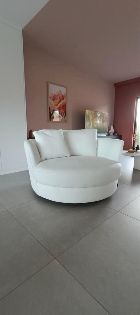 Ronde zetel / loveseat draaiend, Maison & Meubles, Canapés | Sofas & Chaises Longues, Comme neuf, Moins de 150 cm, 75 à 100 cm