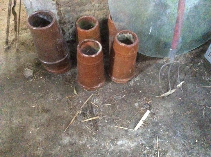 vintage buizen voor eindafwerking schouwkanaal (grésbuis), Doe-het-zelf en Bouw, Dakpannen en Dakbedekking, Nieuw, Overige typen