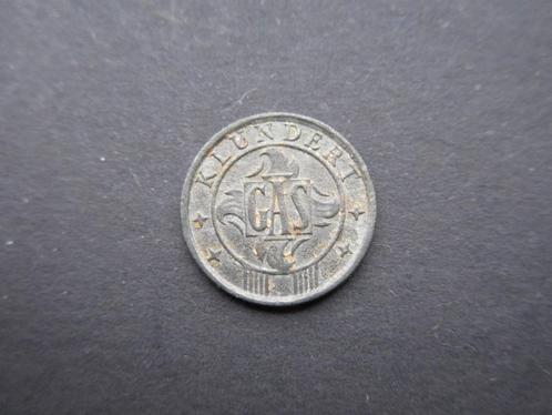 10 Gas 1942 Klundert Pays-Bas Gas Coin Zinc WW2 (01), Timbres & Monnaies, Monnaies | Pays-Bas, Monnaie en vrac, Autres valeurs