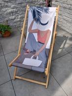 transat bois clair, Jardin & Terrasse, Chaises longues, Enlèvement, Neuf, Bois, Réglable