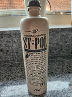Oude graangenever St Pol met leuke tekst op fles, Ophalen of Verzenden, Zo goed als nieuw