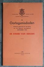 Boekje: Oorlogsmisdaden 1949 Streek van Bergen Mons, Boeken, Ophalen of Verzenden, Zo goed als nieuw, Tweede Wereldoorlog, Landmacht