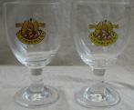Set Vintage Bierglazen, Grimbergen, Inhoud: 0,33L, 2 stuks., Verzamelen, Ophalen of Verzenden, Gebruikt, Bierglas