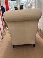 Fauteuil blanc cassé, Maison & Meubles, Canapés | Repose-pieds & Poufs, Enlèvement, Utilisé, 75 à 100 cm