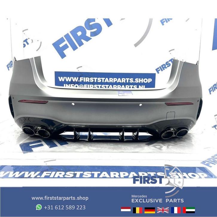 W177 A45 ACHTERBUMPER A KLASSE 2023 A45S AMG ZWART GRIJS WIT, Auto-onderdelen, Carrosserie, Bumper, Mercedes-Benz, Achter, Gebruikt