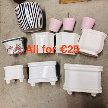 Clay pot for Kamerplanten/ bloempotten/plants beschikbaar voor biedingen