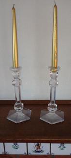 Val Sint Lambert 2 kristallen kandelaars, Antiek en Kunst, Ophalen of Verzenden