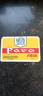 Oud bieretiket faro frik vlaamsche br. Lauwe, Verzamelen, Biermerken, Ophalen of Verzenden