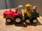 Tractor Fisher-Price, Kinderen en Baby's, Speelgoed | Babyspeelgoed, Zo goed als nieuw, Met geluid, Auto, Ophalen